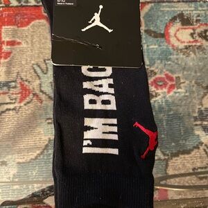 Jordan Black and Red Athletic Socks. “I’m Back” Very Rare & Hard to find.